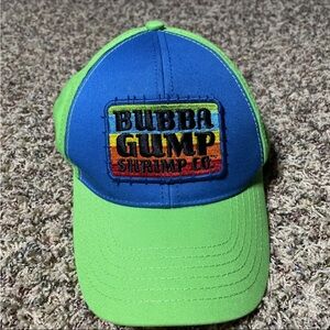 Forest Gump Bubba Gump Shrimp Co Adjustable Hat Cap Green Blue Rainbow Logo